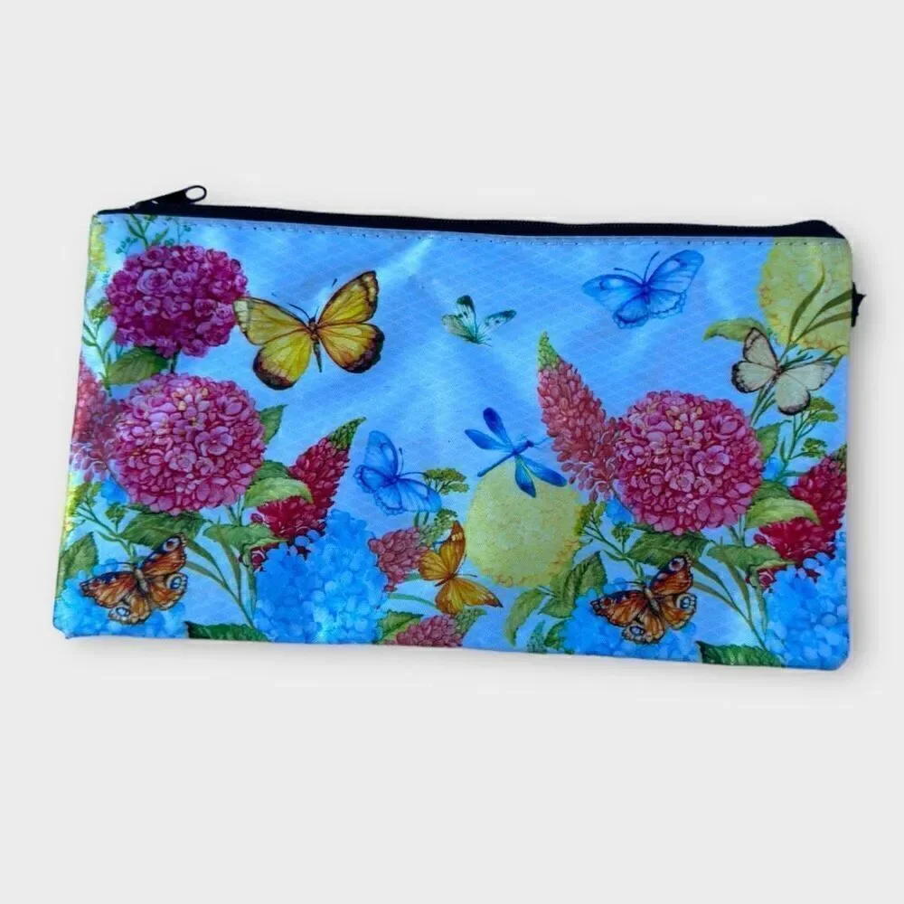 Butterfly print zipper pouch
